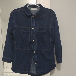 Zara Dark Blue Denim Jean Jacket for Kids